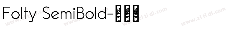 Folty SemiBold字体转换